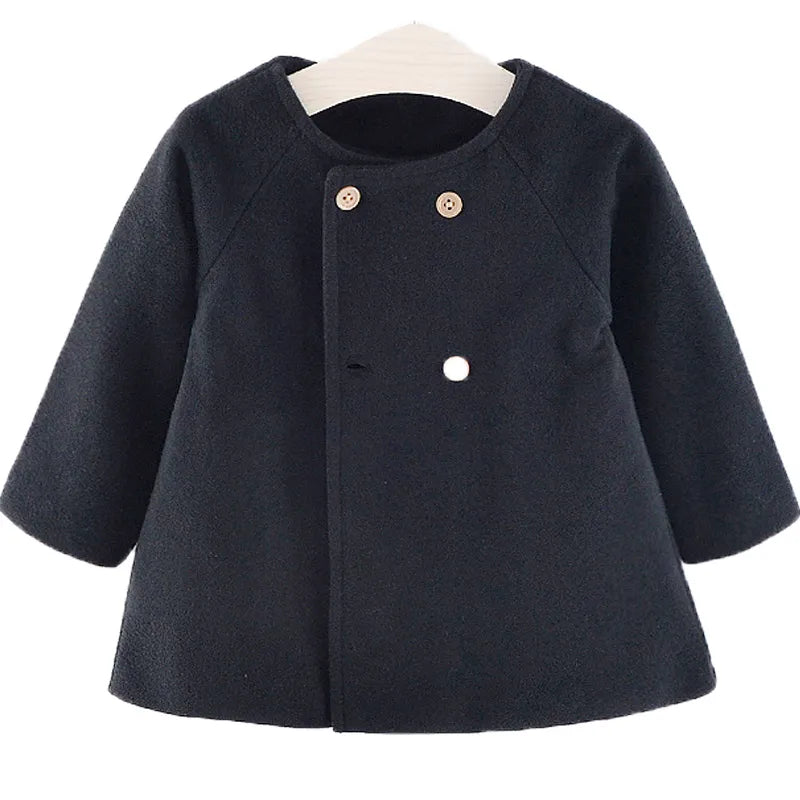Baby Girl Spring Winter Wool Blends Jacket