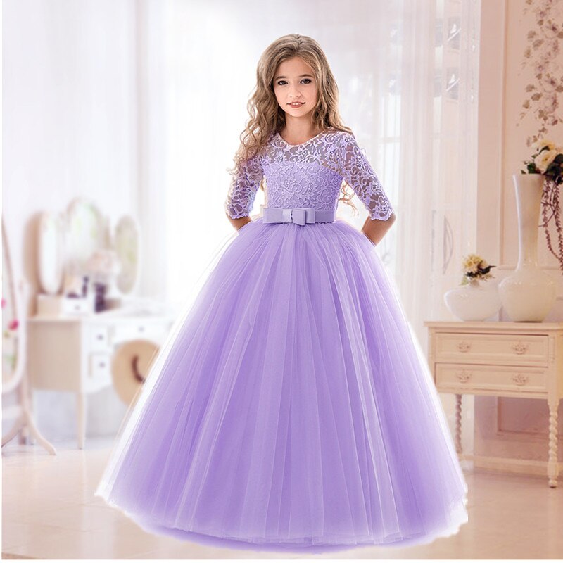 Pink Lace Flower Princess Dress - Cute As A Button Boutique