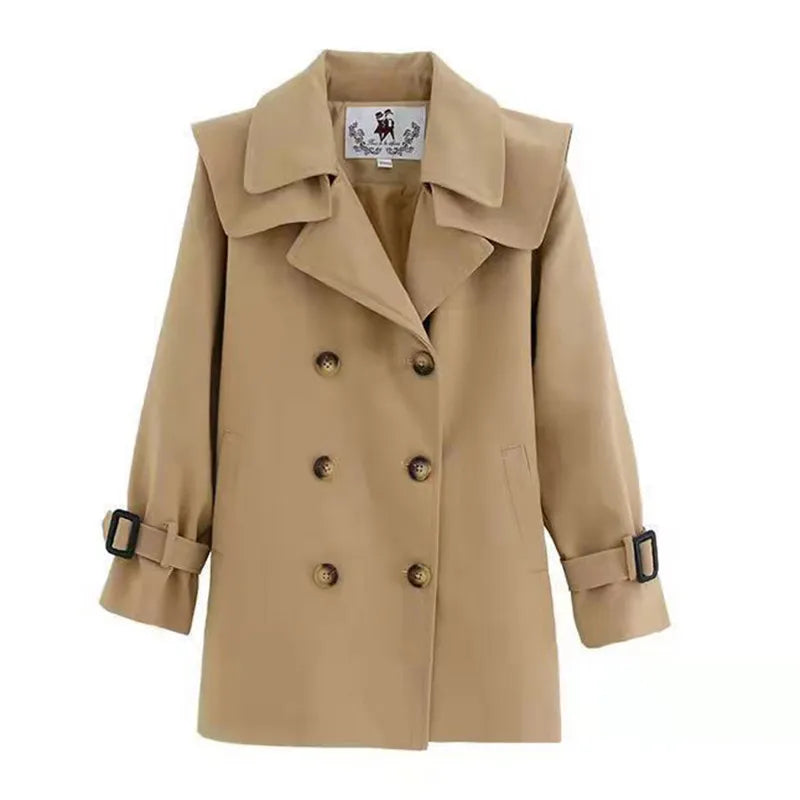 Girls Windbreaker Trench Coat Windproof Mid-Length Jacket Overcoat - Cute As A Button Boutique
