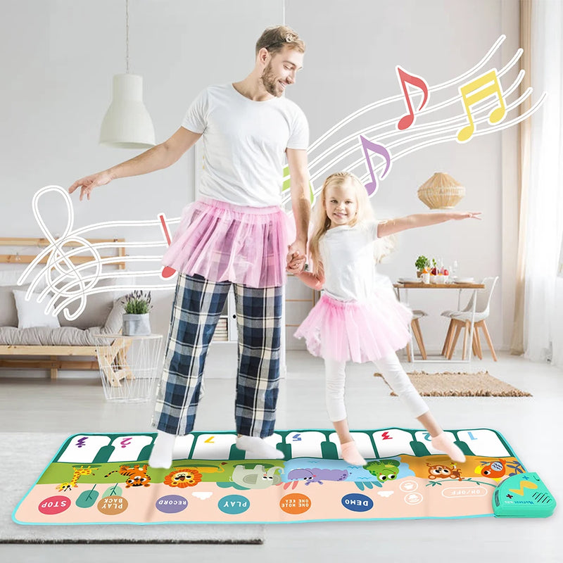 Coolplay 110x36cm Musical Piano Mat for Kids Toddlers Floor Keyboard Mat Educational Toys