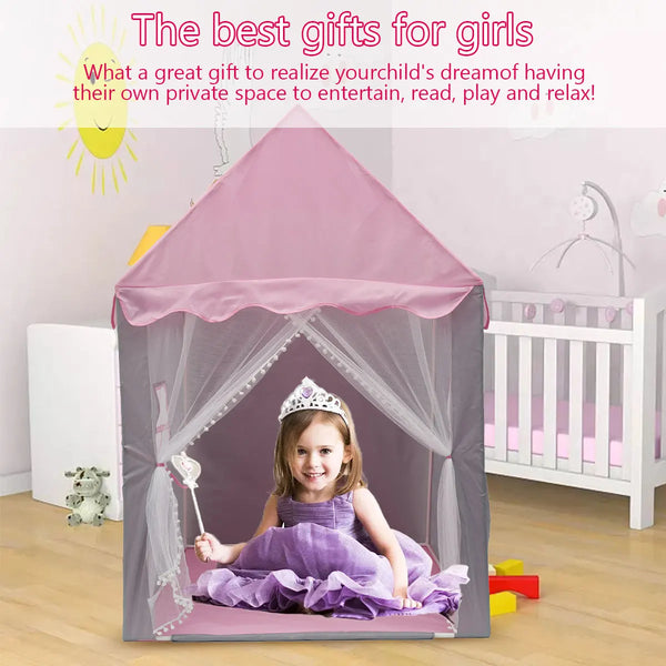 Children Play Tent Princess Castle House 51.2x39.4x47.2In Easy Assemble Playhouse
