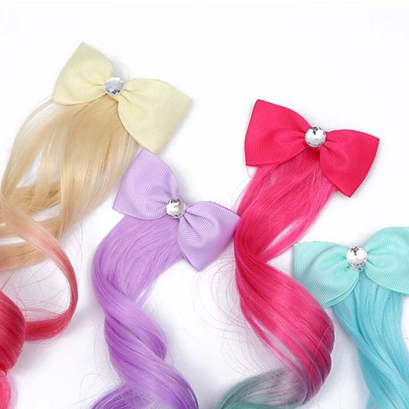 Cute Children Hair Clips Headdress Ponytail Hair Colorful Pigtail - Cute As A Button Boutique