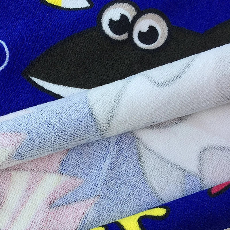 Cartoon Baby Bath Towel Microfiber Cotton Hooded Beach Towel