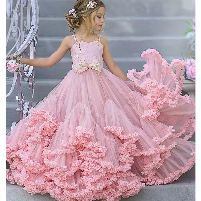 Pink Kids Flower Girl Dresses Tiered Skirts Toddler Pageant Gowns Tulle Beaded First Communion Wears
Prom, Bat Mitzvah, Quinceanera, once in a lifetime dress - Cute As A Button Boutique