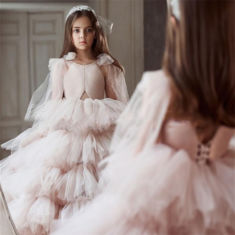 Princess Layered Tutu Dress for Kids Girl Children Tulle Dresses for Weddings Baptism Pageant Teens - Cute As A Button Boutique