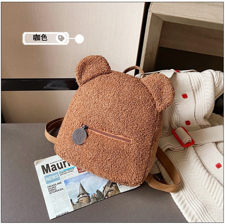 Cute Bear Pattern Backpack Plush - Cute As A Button Boutique