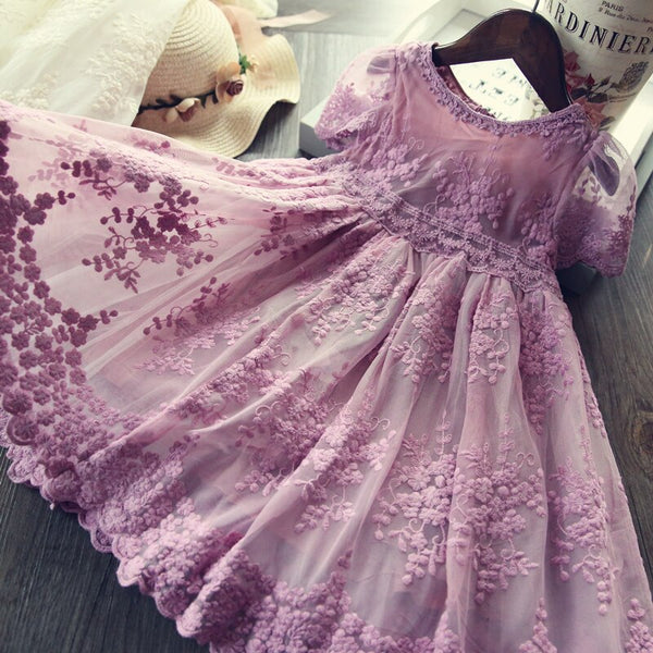 Elegant Lace Flower Dress - Cute As A Button Boutique
