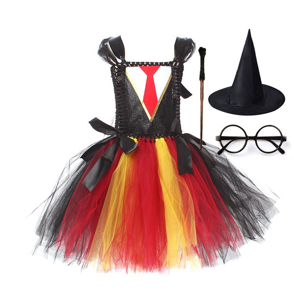 Magic Hermoine Girl Tutu Dress for Halloween Cosplay Costume - Cute As A Button Boutique