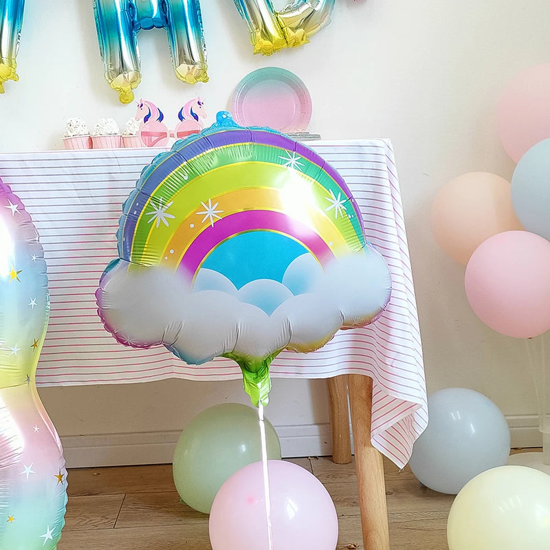 Unicorn Theme Balloon Garland Arch Kit Colorful Rainbow Number 0-9 Party Decoration - Cute As A Button Boutique