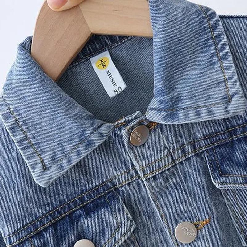 Fashion Cartoon Daisy Denim Jacket Autumn Children Outerwear - Cute As A Button Boutique
