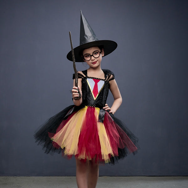 Magic Hermoine Girl Tutu Dress for Halloween Cosplay Costume - Cute As A Button Boutique
