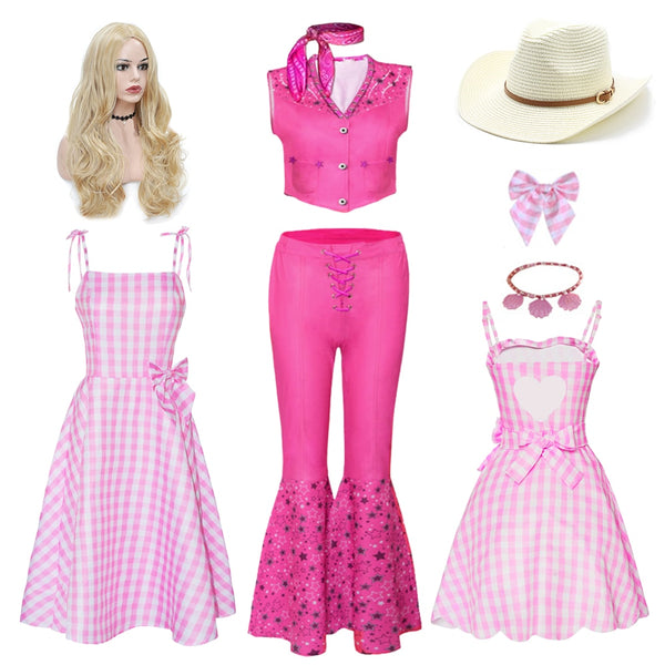 New Movies Halloween Girls Barbie Costume Party Vintage Pink Clothing Set - Cute As A Button Boutique